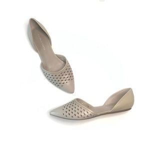 Franco Sarto Taupe & Tan d’Orsay Flats w/ Cut Outs